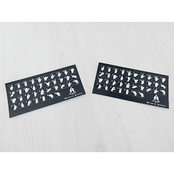 PACK  2 STICKER TECLADOS NEGROS 