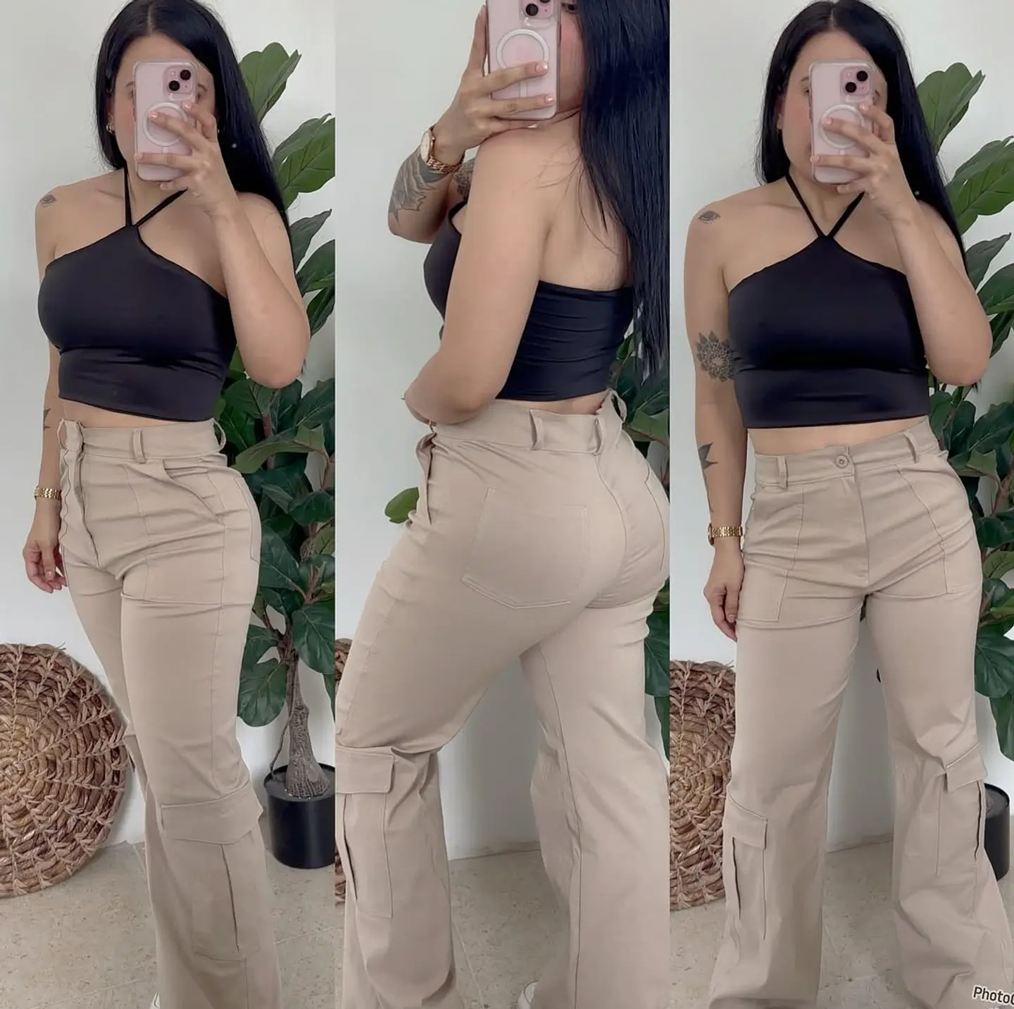 Pantalon Cargo Wide-Leg 1