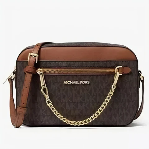 Bandolera con Cadena Michael Kors Marrón