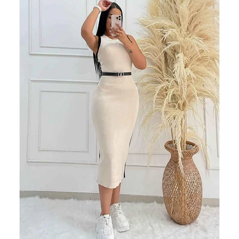 Vestido Midi Con Correa