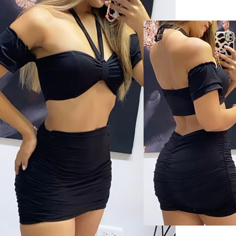 Conjunto Falda y Crop Top