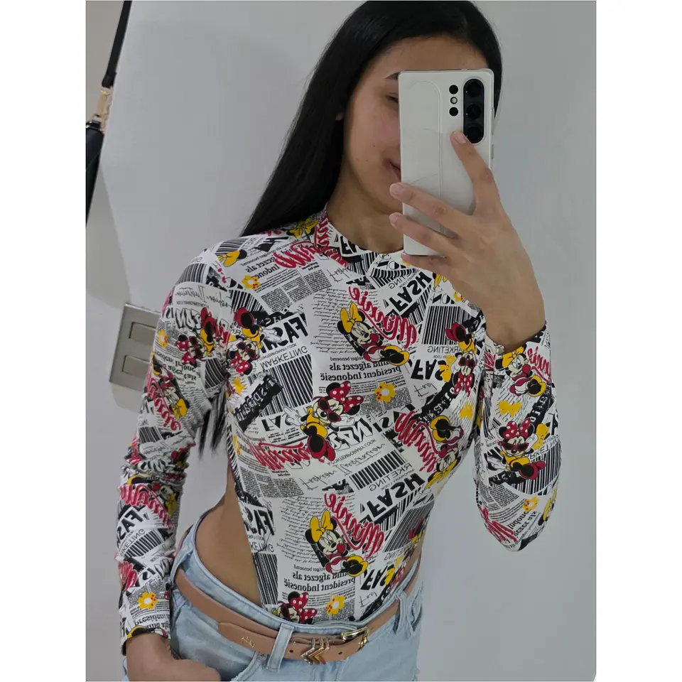 Body Manga Larga Con Estampados 3
