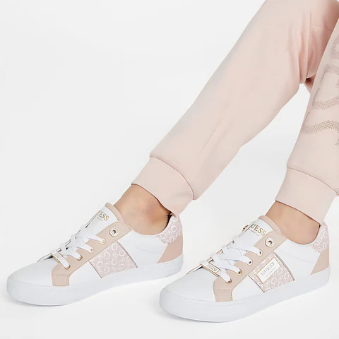 Zapatillas Guess Blanco Con Rosado Talla 38