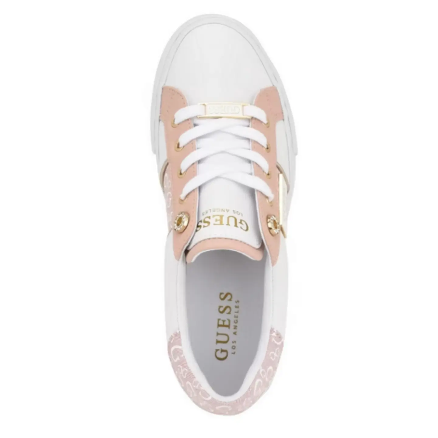 Zapatillas Guess Blanco Con Rosado Talla 38 3