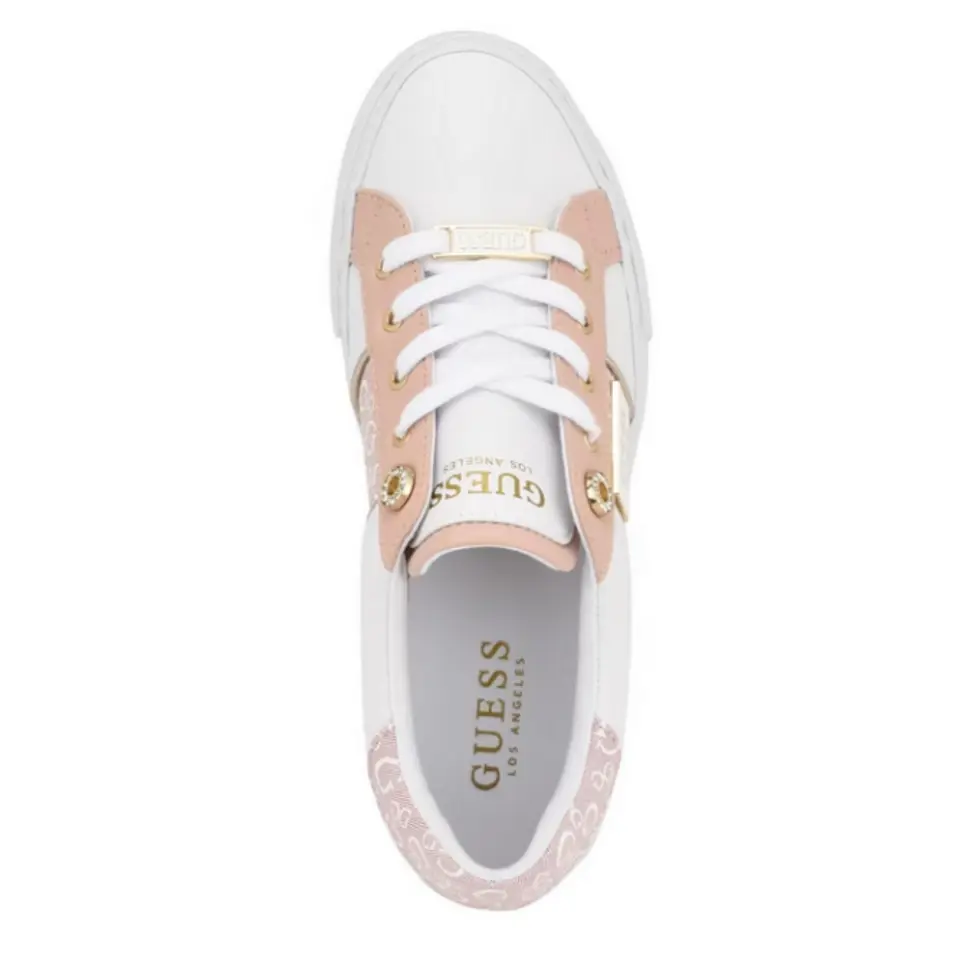 Zapatillas Guess Blanco Con Rosado Talla 38 3
