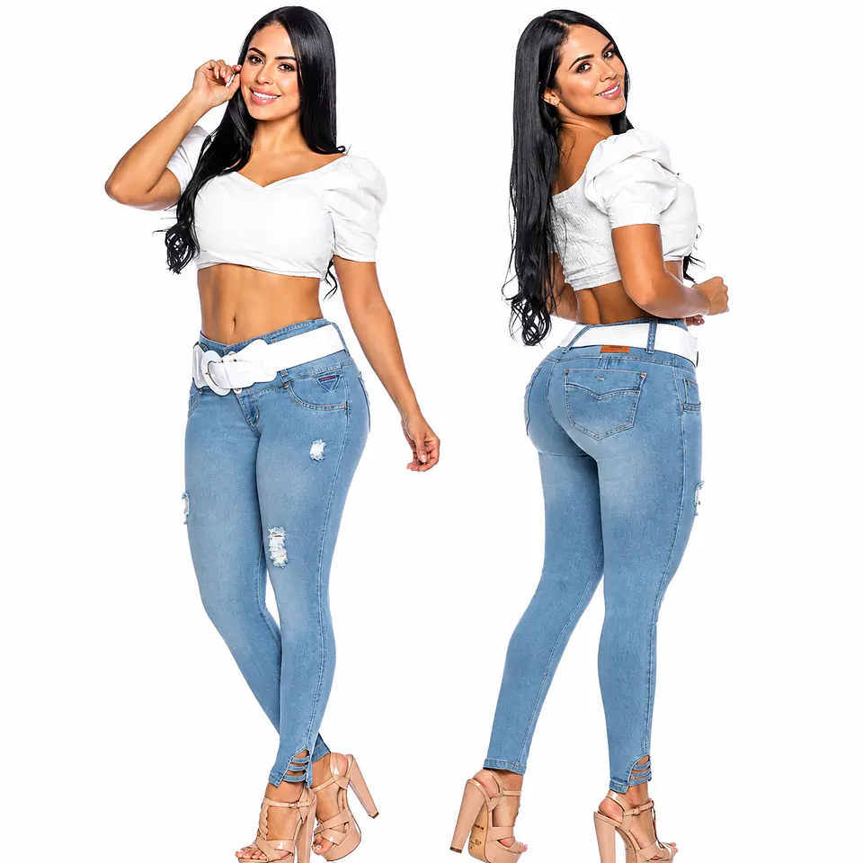 Jeans Colombiano Skinny con Cinturón 1