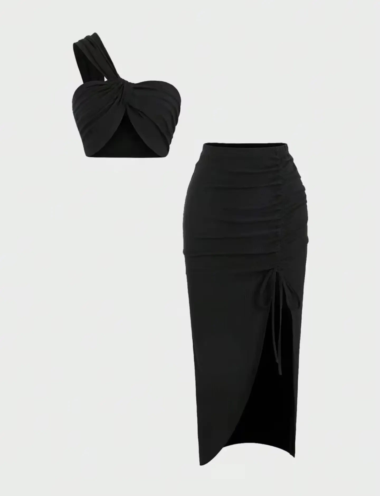 Conjunto de Top Asimétrico y Falda Plisada 5