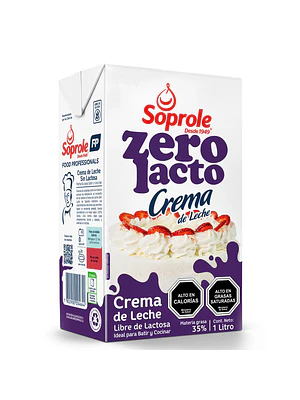 Crema de Leche Soprole Sin Lactosa 1Lt