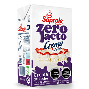 Crema de Leche Soprole Sin Lactosa 1Lt