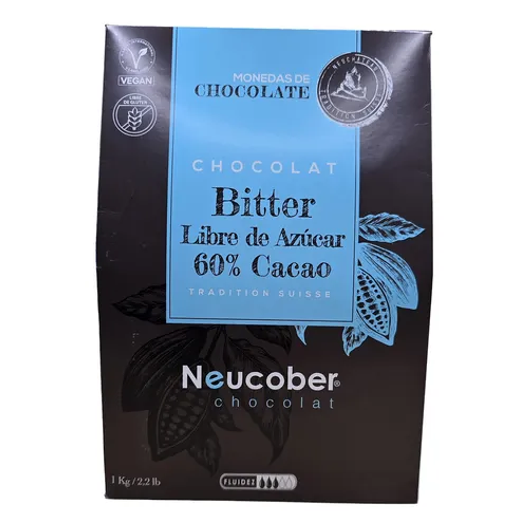 Choco Real Neucober 809 60% Bitter S/A 1Kg (UN6) 1
