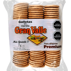Galleta de Alfajor Gran Valle Vainilla