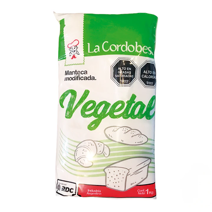 Manteca Vegetal Cordobesa 1kg 1