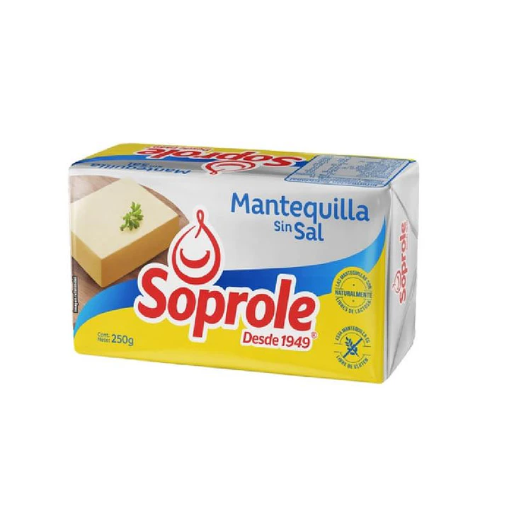 Mantequilla Soprole s/sal 250gr 1
