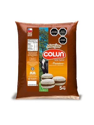 Manjar Colún Semi Espeso 5Kg