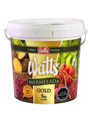 Mermelada Frambuesa Gold 5kg Watts Balde