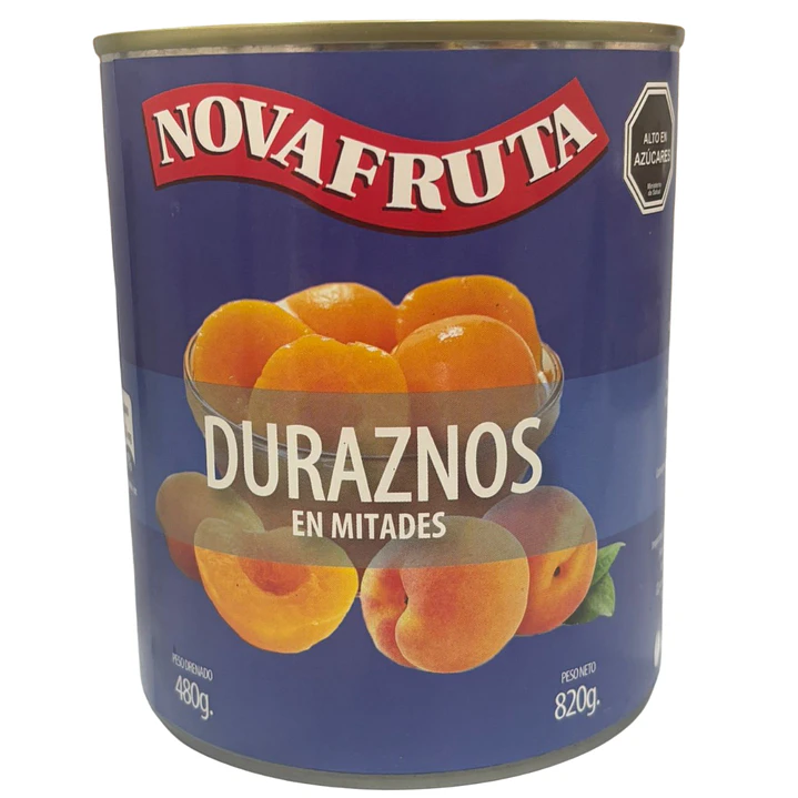 Durazno Mitades Novafruta 820 gr 1