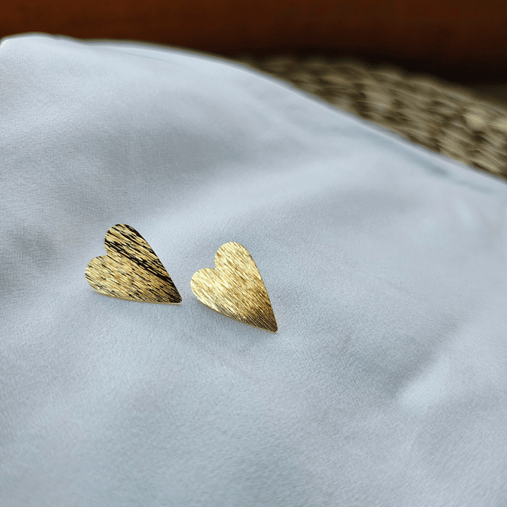 Aro corazón grande dorado 1