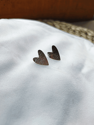 Aro corazón grande plateado