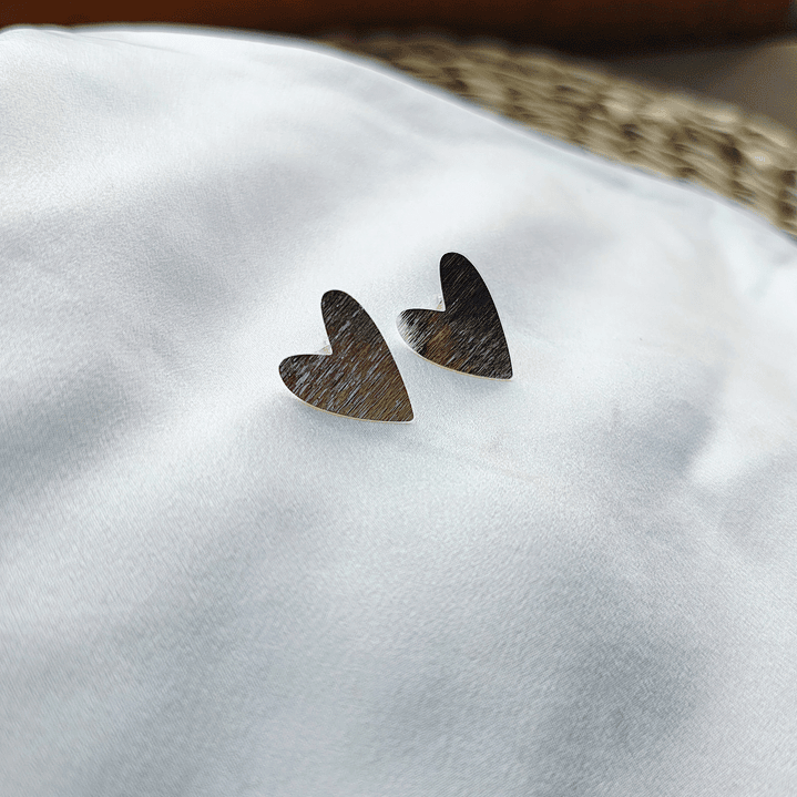 Aro corazón grande plateado 1