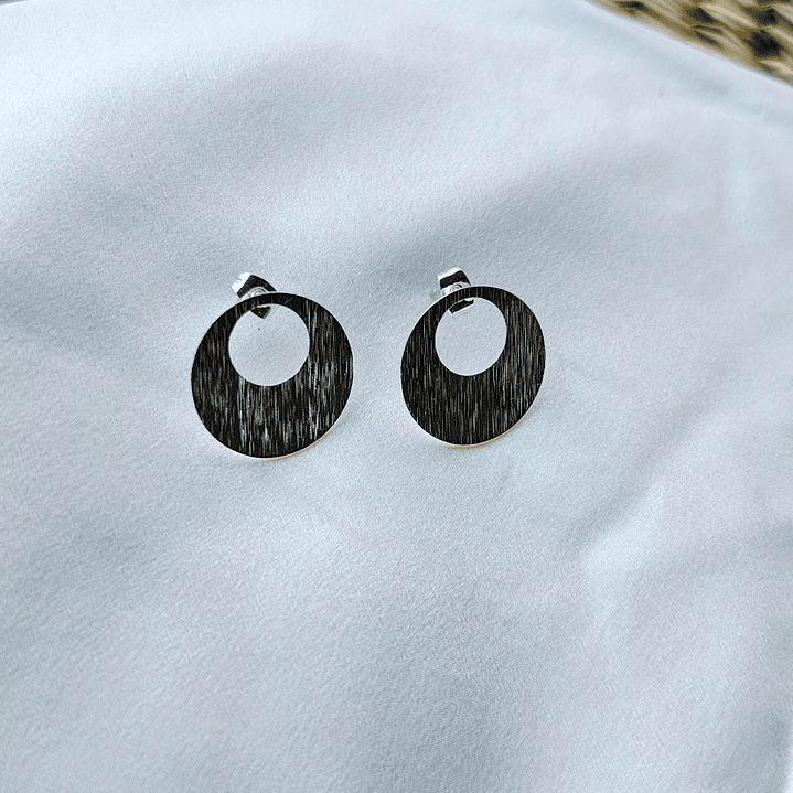 Aro círculo plateado 1