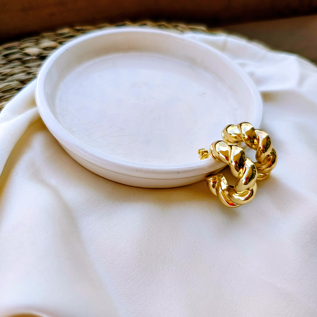 Argolla Lucía dorada 1