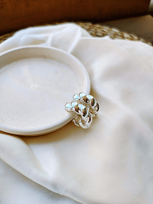 Argolla Lucía plateada