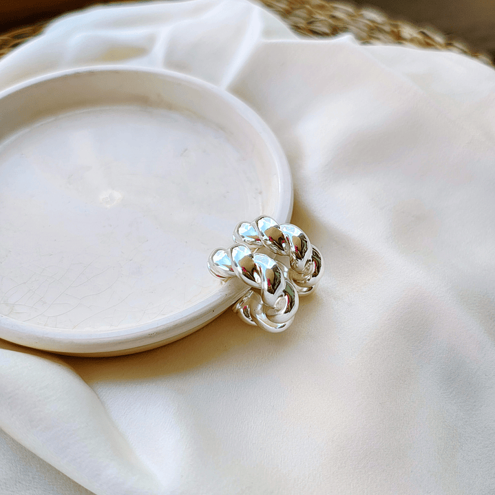 Argolla Lucía plateada 1