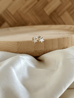 Aro estrella chica plateada