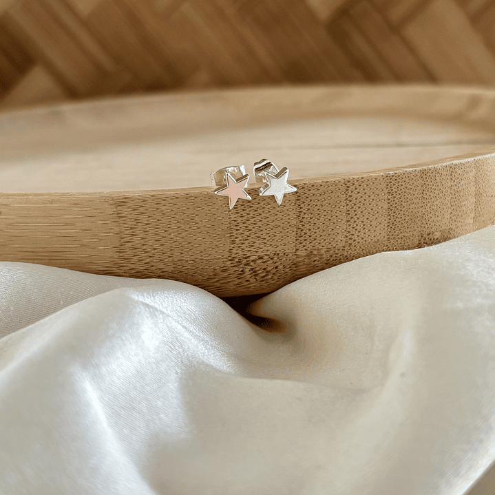 Aro estrella chica plateada 1