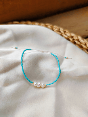 Pulsera calipso tres perlas