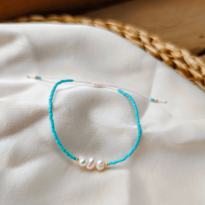 Pulsera calipso tres perlas 1