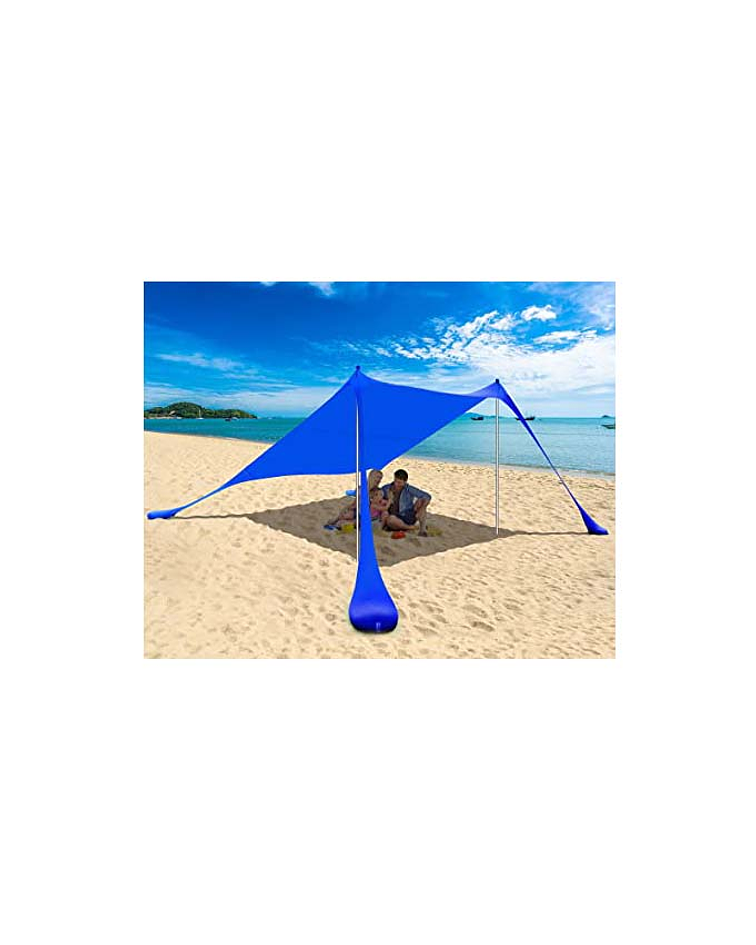 Parasol de playa, toldo de playa, tienda de campaña, refugio solar, toldo,  Camping al aire libre portátil ligero, tela elástica de Lycra