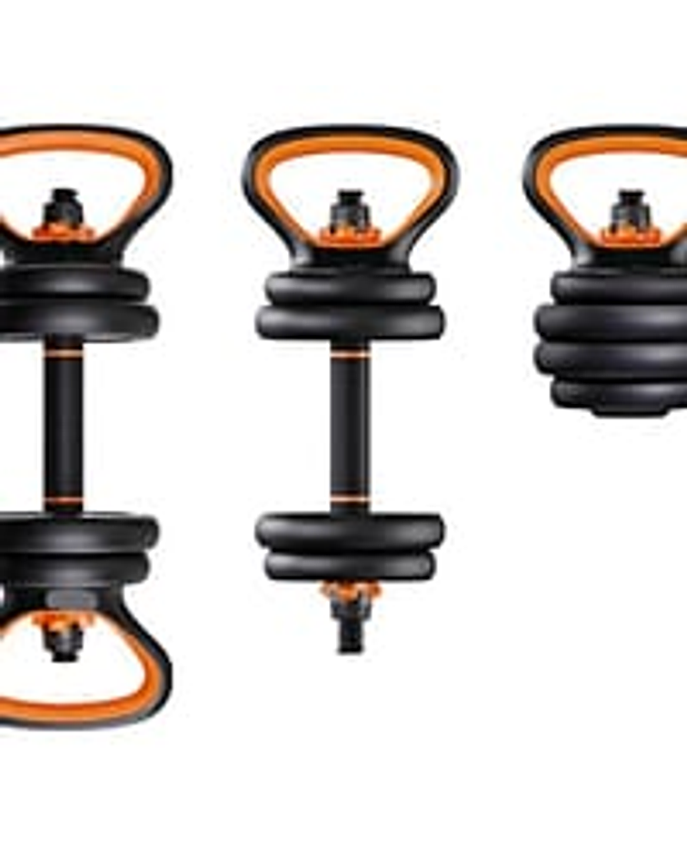 Set Mancuernas 6x1 Barra Rusa Kettlebell Ajustables 40 Kg