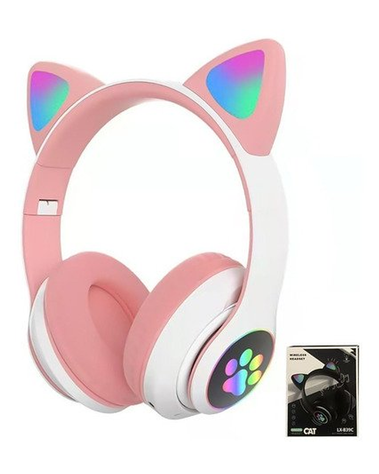 Auricular Bluetooth Inalambrico De Niños Orejas De Gato