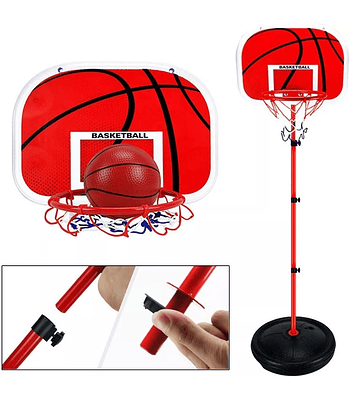 Soporte Basquet Baloncesto Ajustable Balón + Inflador