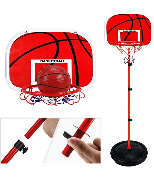 Soporte Basquet Baloncesto Ajustable Balón + Inflador