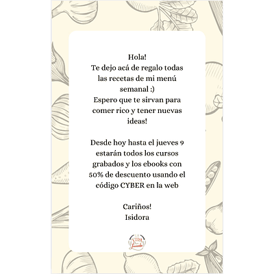 MENÚ SEMANAL (GRATIS)