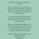 MI CUADERNO DE COCINA