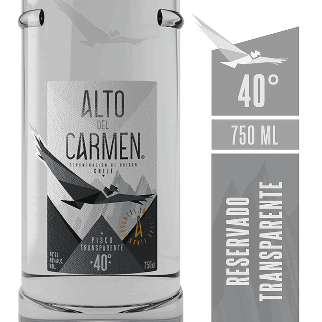 Alto del Carmen Transparente 40°. 750 ml.