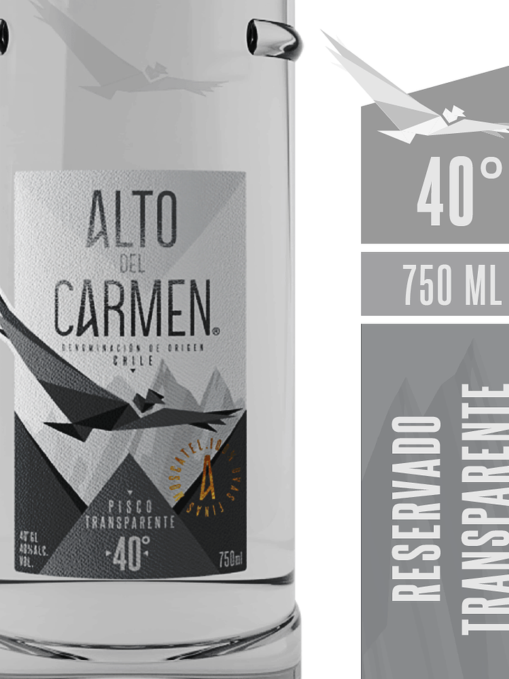 Alto del Carmen Transparente 40°. 750 ml. 1