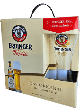 Pack 5 Erdinger 500 + Vaso