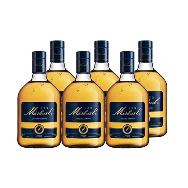 Pisco MIstral Litro x 6