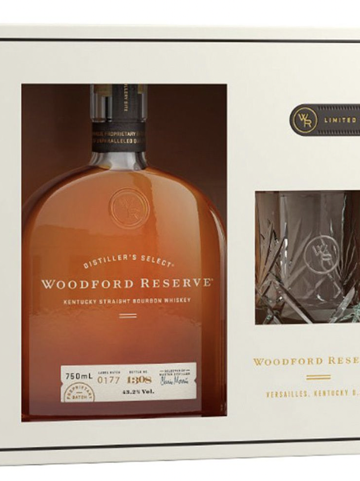 Whiskey Woodford Reserve 750cc + Vaso. 1