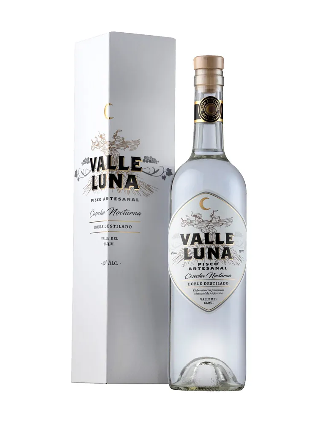 Pisco Valle Luna 40° Transparente 1