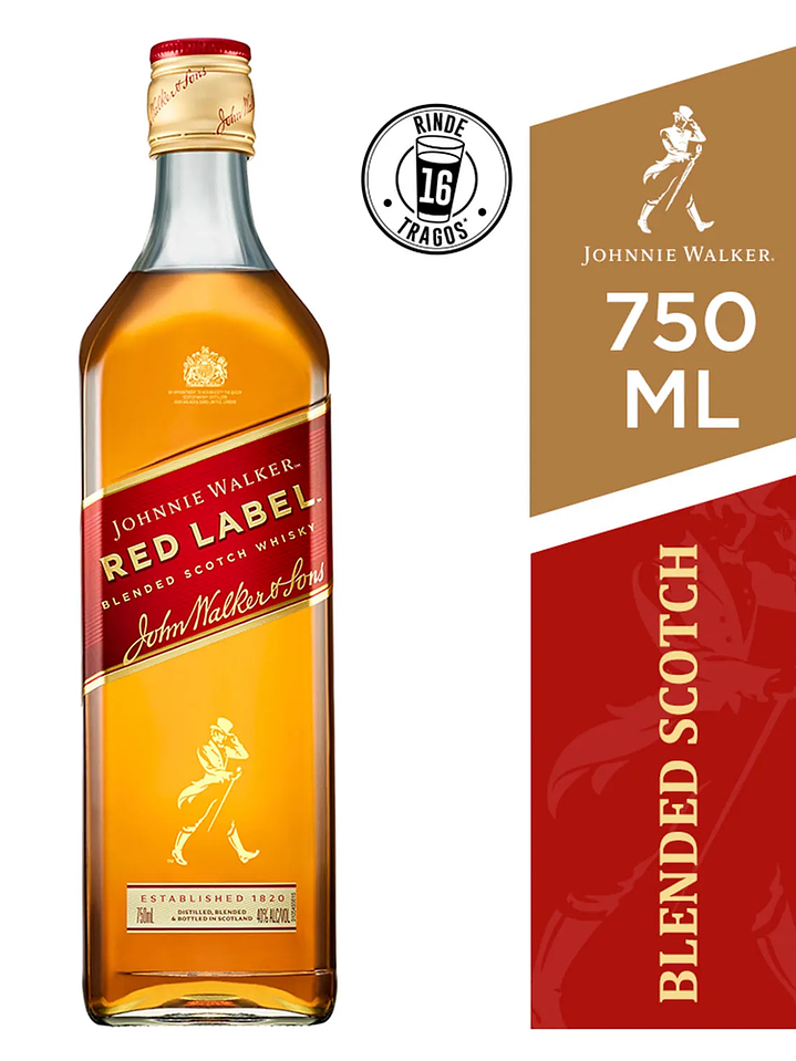 Johnnie Walker red label 750cc 1