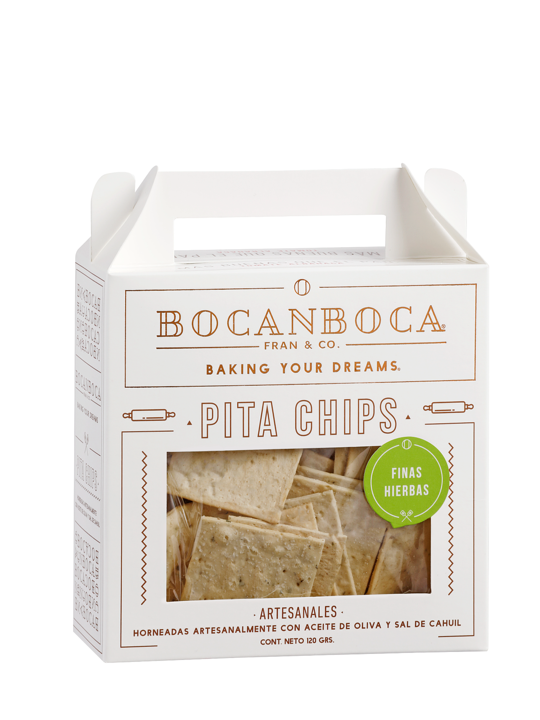 Bocanboca pita chips Finas Hierbas 120 grs 1