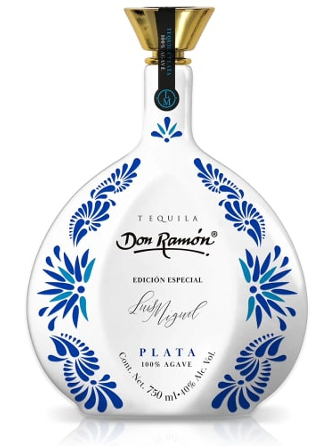 TEQUILA DON RAMON LUIS MIGUEL 100% AGAVE CERAMICA PLATA 750ML  2