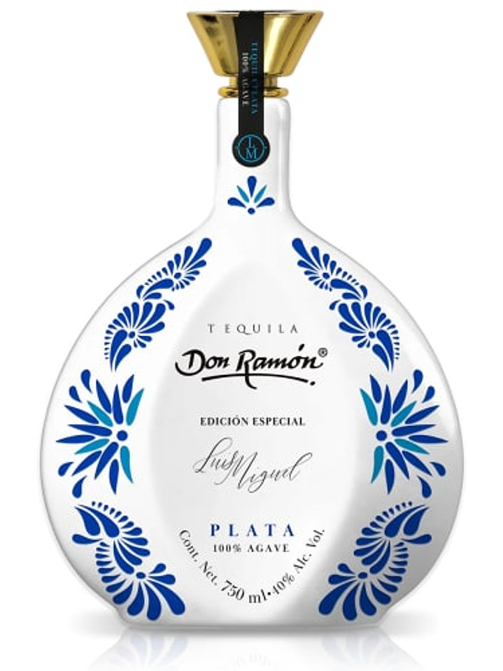 TEQUILA DON RAMON LUIS MIGUEL 100% AGAVE CERAMICA PLATA 750ML  2
