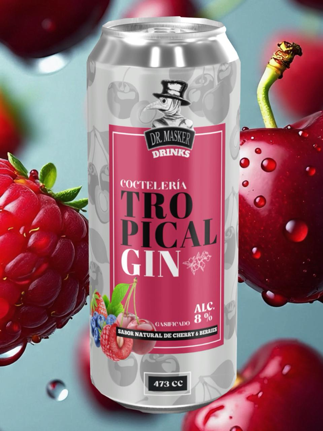 DR MASKER TROPICAL GIN CHERRY LATA 470ML 1