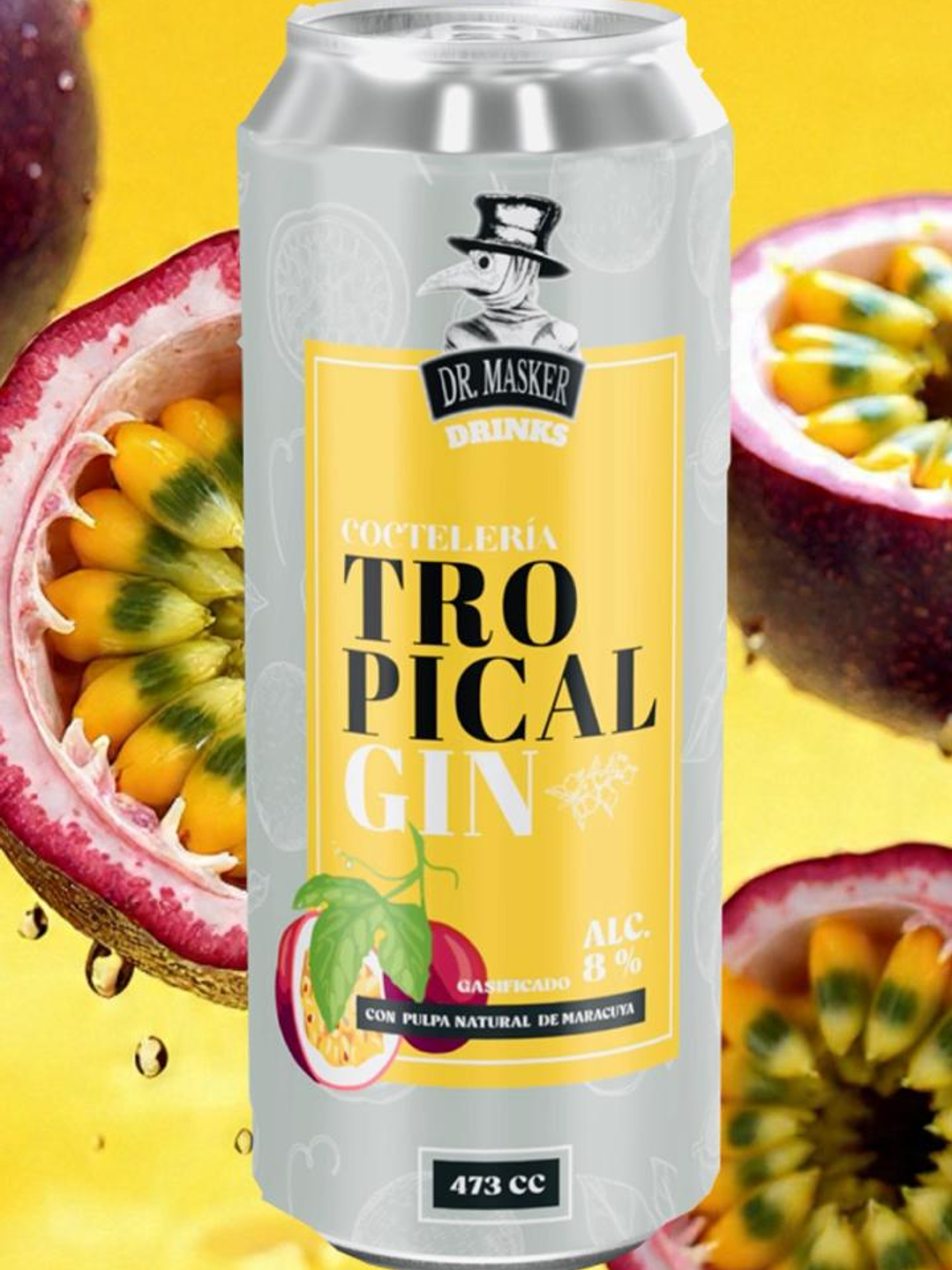 DR MASKER TROPICAL GIN MARACUYA LATA 470ML 1